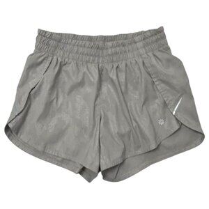 Athleta Gray Lined Running Shorts Mid-Rise XS
